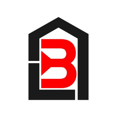 B Harfi Logo Simgesi Tasarım Şablonu Elemanları