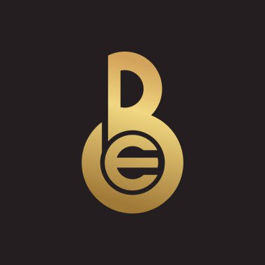 b harfi altın logo tasarımı.