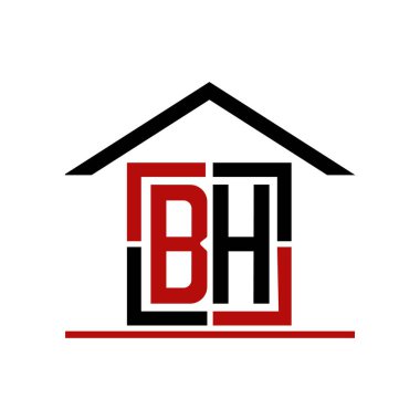 Ev logosu ikonu şablonu olan ilk harf b logosu emlak emlak logosu tasarımı.