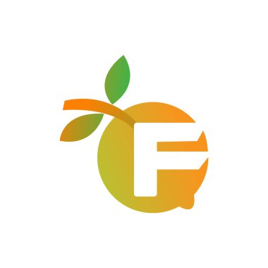 İlk harf f f f f f logosu. Taze logo şablonu. Taze organik tarım için taze logo