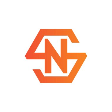 İlk harf bağlı logo vektör şablonu