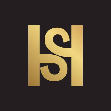 İlk harf s altın alfabe tasarımı, soyut logo vektör tasarımı şablonu