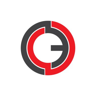 G harfi logo tasarım vektör şablonu