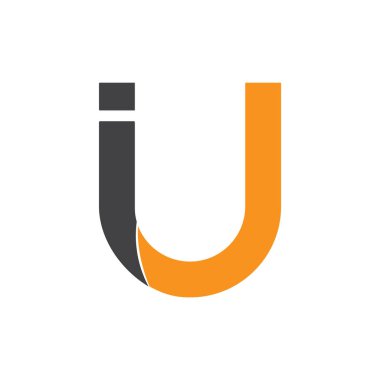 u ilk harf vektör logo simgesi simgesi simgesi