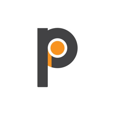 ilk harf p logo vektör şablonu tasarımı