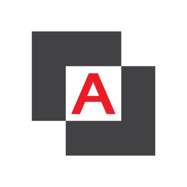 Harf A logo tasarım şablonu elemanları - vektör