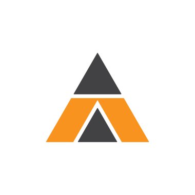 Harf A logo tasarım şablonu elementleri