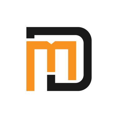 İlk harf m logo vektör tasarım şablonu