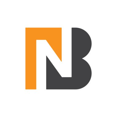 İlk harf N logo şablonu