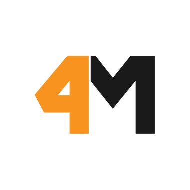 4 numara 3 logo simgesi vektörü