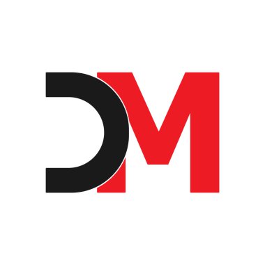 İlk harfler logo tasarımı. Bağlı logo logosu, vektör. kırmızı yaratıcı, logo için vektör simgesi