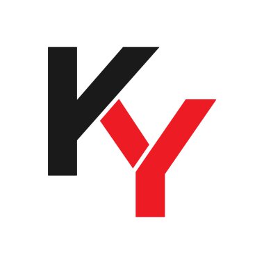 K harfi logo tasarım vektör şablonu