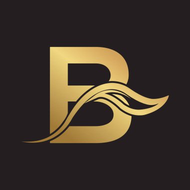 ilk harf b logo şablon tasarım vektörü