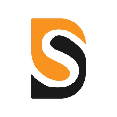 S Harfi logo tasarım şablonu elementleri