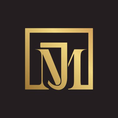 Lüks MJ logo tasarımı. JM logo tasarımı