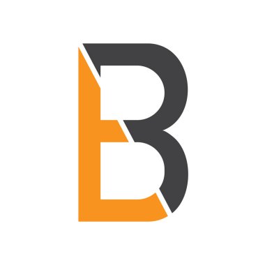 B harfi logo tasarım şablon vektör simgesi