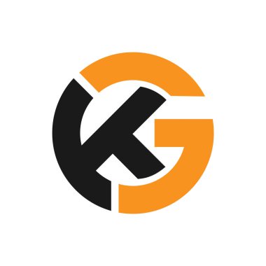 KG logo tasarımı. GK logo tasarımı. Modern GK logo tasarımı