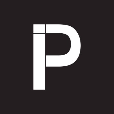 P logosu tasarımı. Minimalist IP logosu tasarımı. Modern PI logo tasarımı