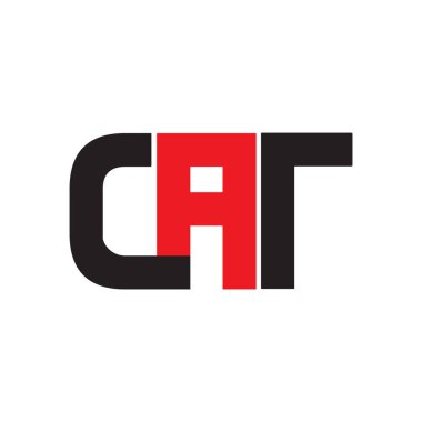 Negatif uzay vektör şablonlu ilk harf logo tasarımı