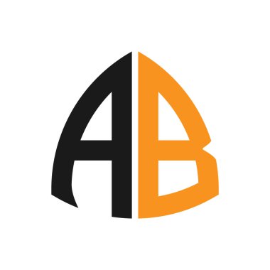 AB logo tasarımı. Yaratıcı BA logo tasarımı.