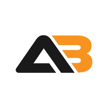 AB logo tasarımı. BA logo tasarımı. Yaratıcı AB logo tasarımı