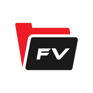 İlk harf vv logo şablonu tasarımı. V harfi için vektör illüstrasyonu