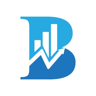 Finansal B logosu tasarımı. Modern logo tasarımı. B logo tasarımı