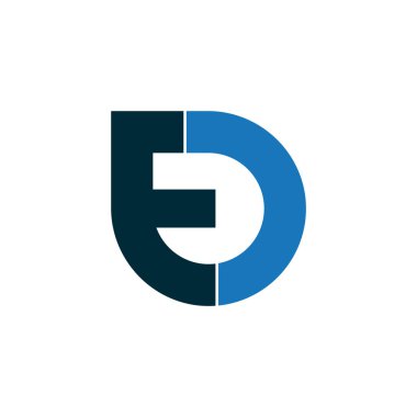 ED logo tasarımı. De logo tasarımı. Yaratıcı ED logo tasarımı