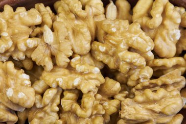 Fındıklı arka plan, fotokopi alanı ve üst görünümü olan sağlıklı yiyecek konsepti