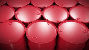 Petrol Varil ekranda hareket ediyor. Looped İş Kavramı 3d animasyon. Hd 1080.