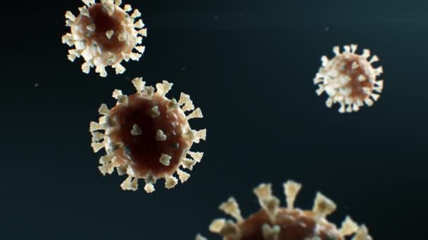 Coronavirus Covid-19 Modello medico realistico Bella animazione 3d. — Video Stock