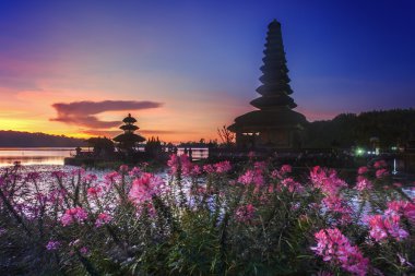 Görünüm Gölü Batur Bali Endonezya