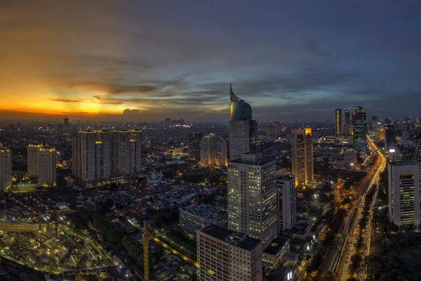 Veduta della città di Jakarta, Indonesia — Foto Stock