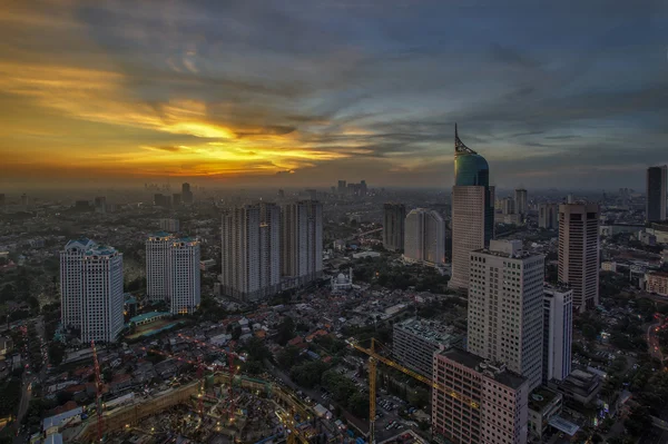 Vista da cidade de Jacarta, Indonésia — Fotografia de Stock