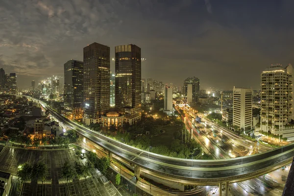 Vista da cidade de Jacarta, Indonésia — Fotografia de Stock