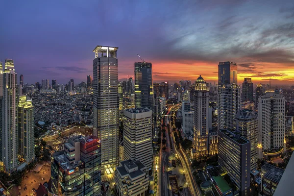 Görünüm şehir Jakarta, Endonezya — Stok fotoğraf