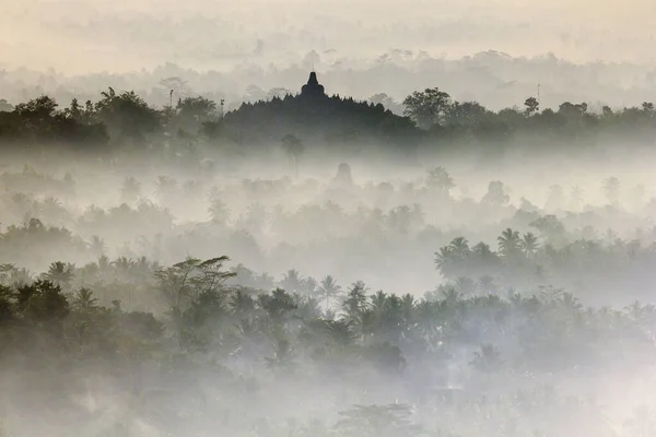 Borobudur Templo Budista Mahayana Del Siglo Magelang Java Central Indonesia — Foto de Stock