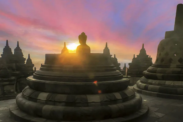 Borobudur 9Th Century Mahayana Buddhist Temple Magelang Central Java Indonesia — Stock Photo, Image