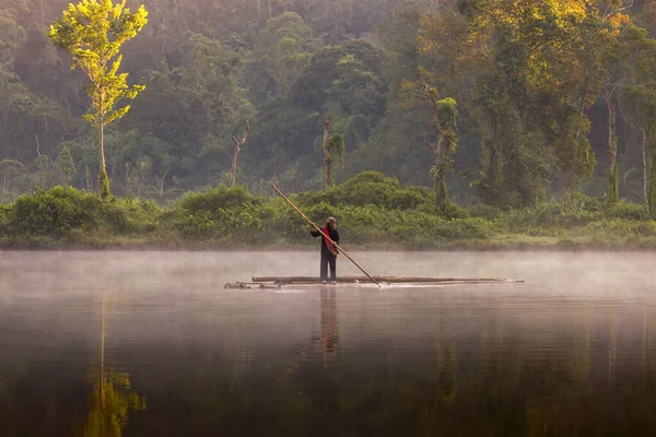 Утро Озере Ситу Гунунг Индонезийском Сукабуми Западная Ява — стоковое фото