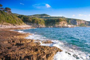 Doğal renkli sahil yaz gün, Sorrento, İtalya
