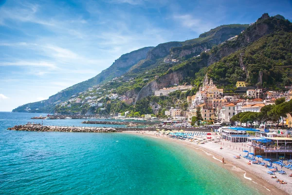 Amalfi eski kasaba Simgesel Yapı kompozisyon, İtalya Positano, Güney Avrupa