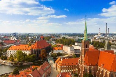 Panorama eski kasaba parçası Wroclaw