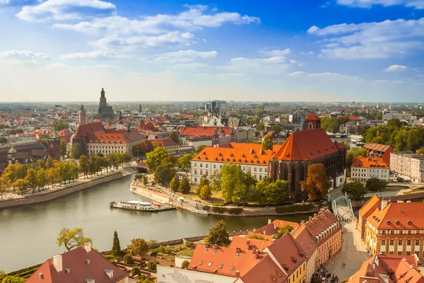 Panorama Altstadtteil von Breslau — Stockfoto