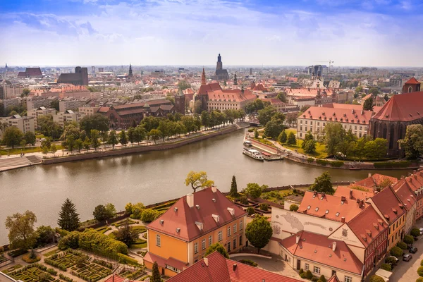 Lugares de interés de la ciudad de Wroclaw, Polonia — Foto de Stock