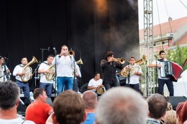 Boban Markovic Orkestar sırasında performans 8 Temmuz 2016 Sopron, Macaristan,