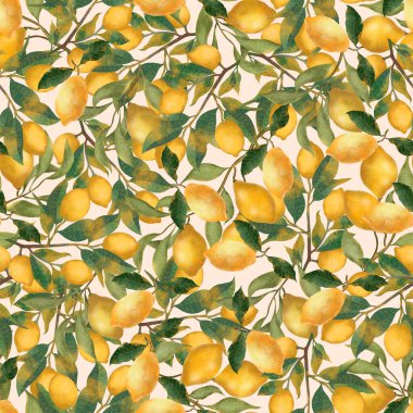 Açık arkaplanda suluboya limonları olan parlak, pürüzsüz bir iz.