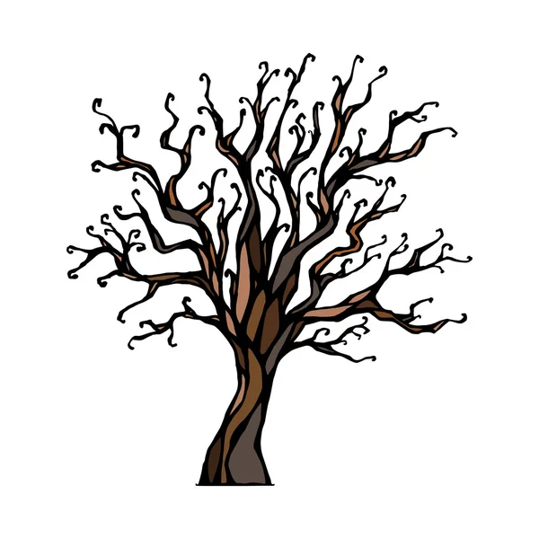 Illustrazione stilizzata dell'albero — Vettoriale Stock