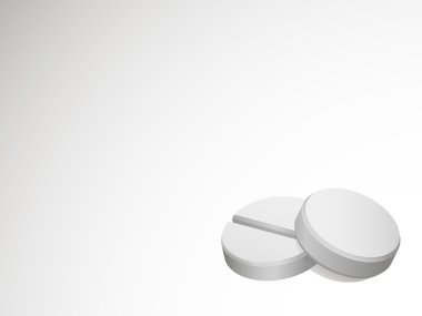 Beyaz gri arka plan üzerinde beyaz Tablet