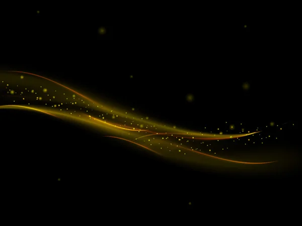 Абстрактный фон со звездами и золотыми линиями — стоковый вектор
