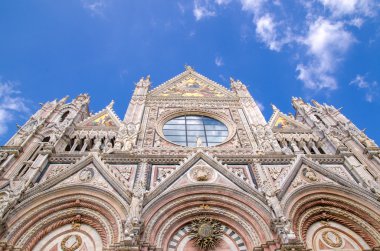 Yüz Siena Katedrali'nin Siena. Siena, Toskana, İtalya